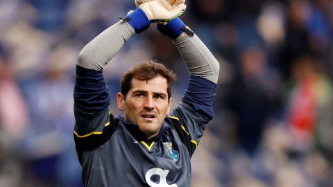 Iker Casillas durante un partido con el Oporto