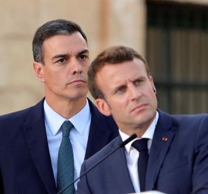 Pedro Sánchez con Macron Pedro Sánchez con Macron