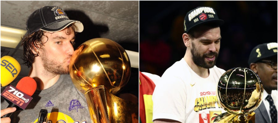 Los Gasol, hermanos campeones de la NBA Los Gasol, hermanos campeones de la NBA