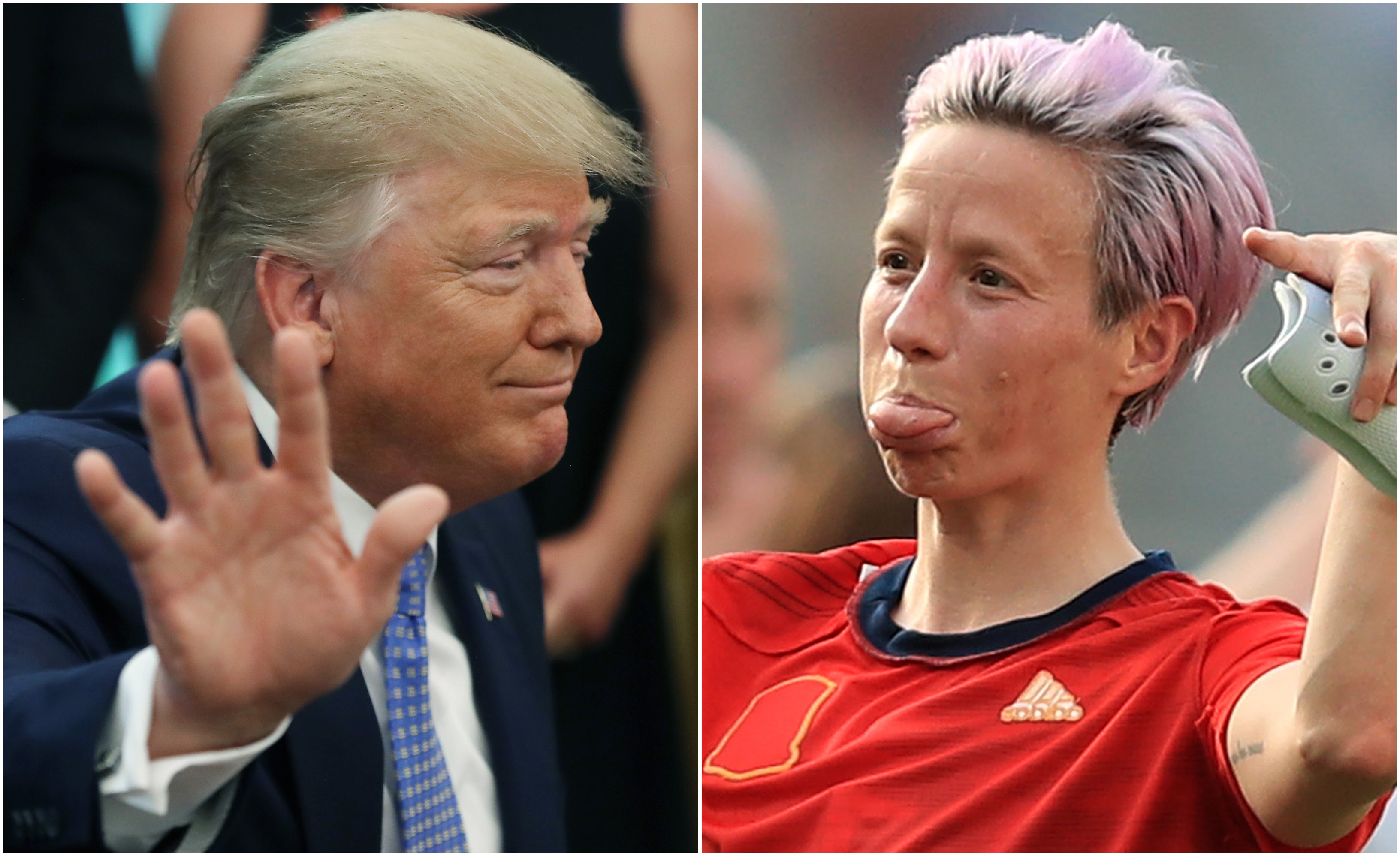 Trump ataca a Rapinoe por rechazar ir a la Casa Blanca: "¡Termina primero el trabajo!" Trump ataca a Rapinoe por rechazar ir a la Casa Blanca: "¡Termina primero el trabajo!"