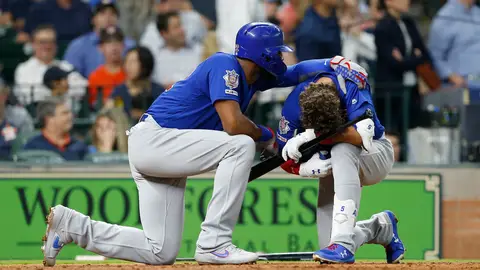 Albert Almora Jr desolado tras golpear a la niña Albert Almora Jr desolado tras golpear a la niña