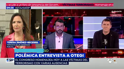 Teresa Jiménez Becerril critica duramente la entrevista de Otegi en TVE Teresa Jiménez Becerril critica duramente la entrevista de Otegi en TVE