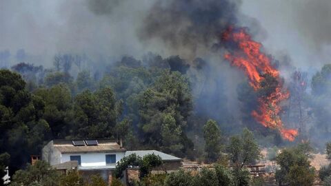 El incendio forestal que quema la Ribera d'Ebre 