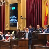 Juan Pedro Yllanes en su intervención en el debate de investidura de Francina Armengol. 