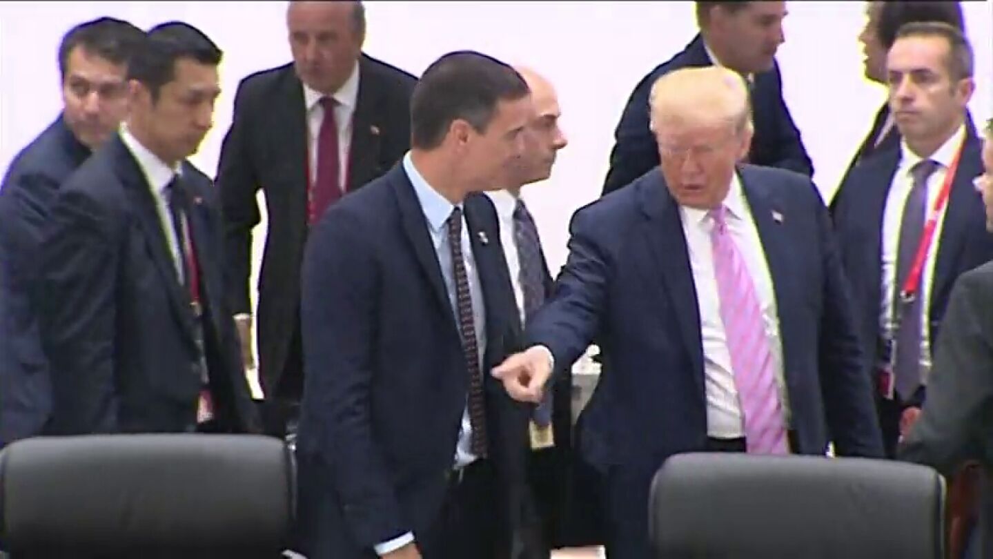 Este es el momento en que Trump manda sentar a Pedro Sánchez en el G20