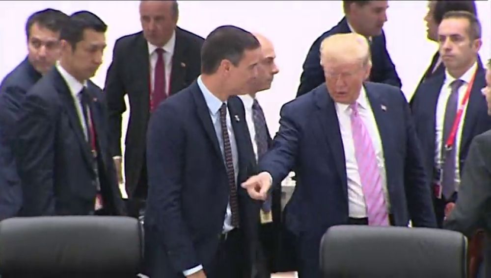 Este es el momento en que Trump manda sentar a Pedro Sánchez en el G20