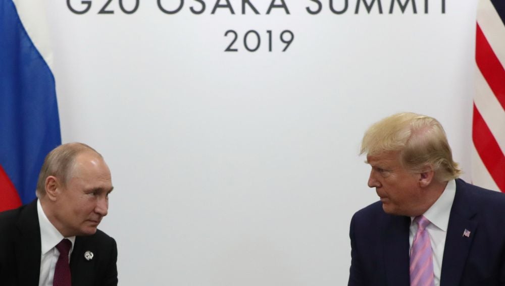 Donald Trump y Vladimir Putin en la Cumbre del G20