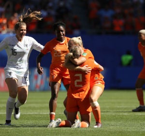 Holanda celebra un gol Holanda celebra un gol