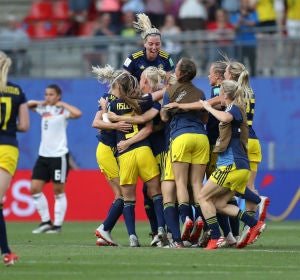 Suecia celebra un gol Suecia celebra un gol