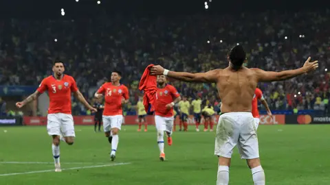 Chile celebra su pase a semifinales Chile celebra su pase a semifinales