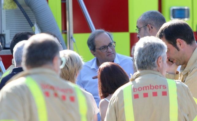 Torra promete plan de choque para paliar los daños del incendio en Tarragona Torra promete plan de choque para paliar los daños del incendio en Tarragona