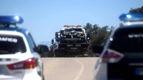 Imagen del coche de Jos&eacute; Antonio Reyes despu&eacute;s del accidente