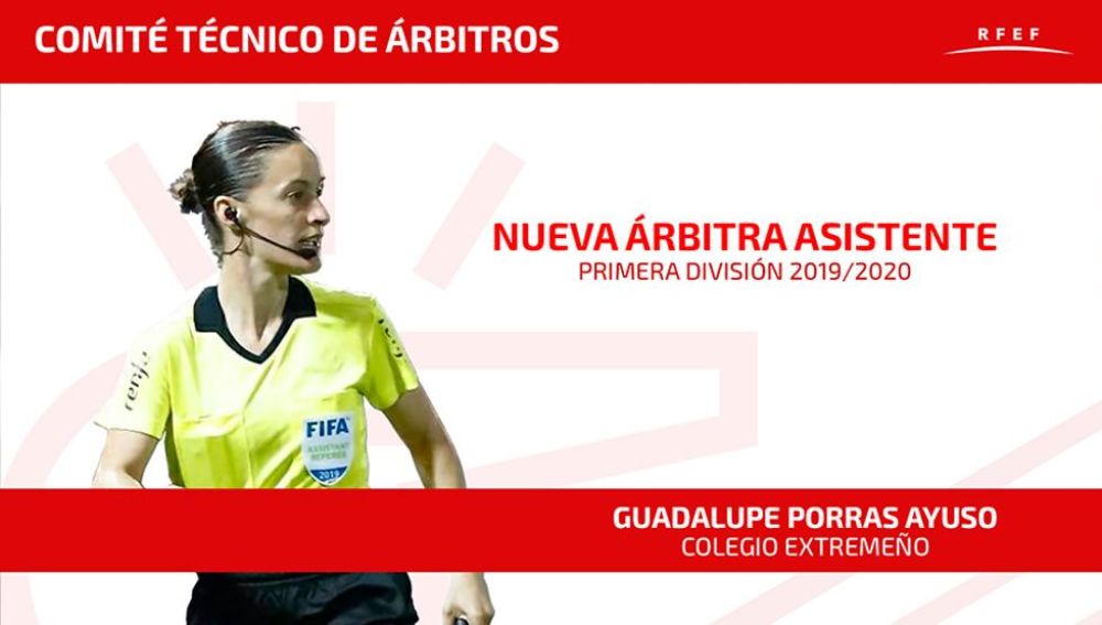 Guadalupe Porras Ayuso: "Me han dicho muchas veces que no podía ser árbitra, pero hay que hacer lo que a una le apasiona" Guadalupe Porras Ayuso: "Me han dicho muchas veces que no podía ser árbitra, pero hay que hacer lo que a una le apasiona"
