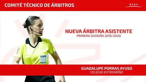Deportes Antena 3 (02-07-19) Guadalupe Porras, primera árbitra asistente de la historia en Primera División Deportes Antena 3 (02-07-19) Guadalupe Porras, primera árbitra asistente de la historia en Primera División