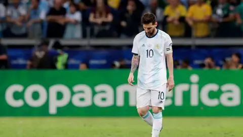 Leo Messi, durante un partido con la selección de Argentina Leo Messi, durante un partido con la selección de Argentina