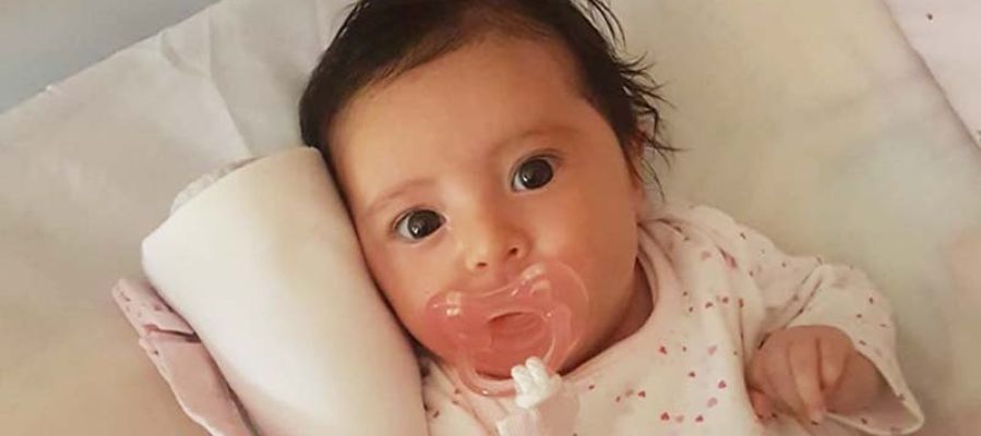 Una foto de la pequeña Matilde compartida por la familia Una foto de la pequeña Matilde compartida por la familia