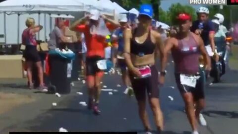 La atleta Sarah True, antes de sufrir un colapso en el Ironman de Frankfurt