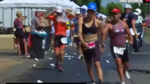 La atleta Sarah True, antes de sufrir un colapso en el Ironman de Frankfurt La atleta Sarah True, antes de sufrir un colapso en el Ironman de Frankfurt