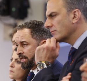 El líder de Vox, Santiago Abascal, y el secretario general del partido, Javier Ortega Smith El líder de Vox, Santiago Abascal, y el secretario general del partido, Javier Ortega Smith