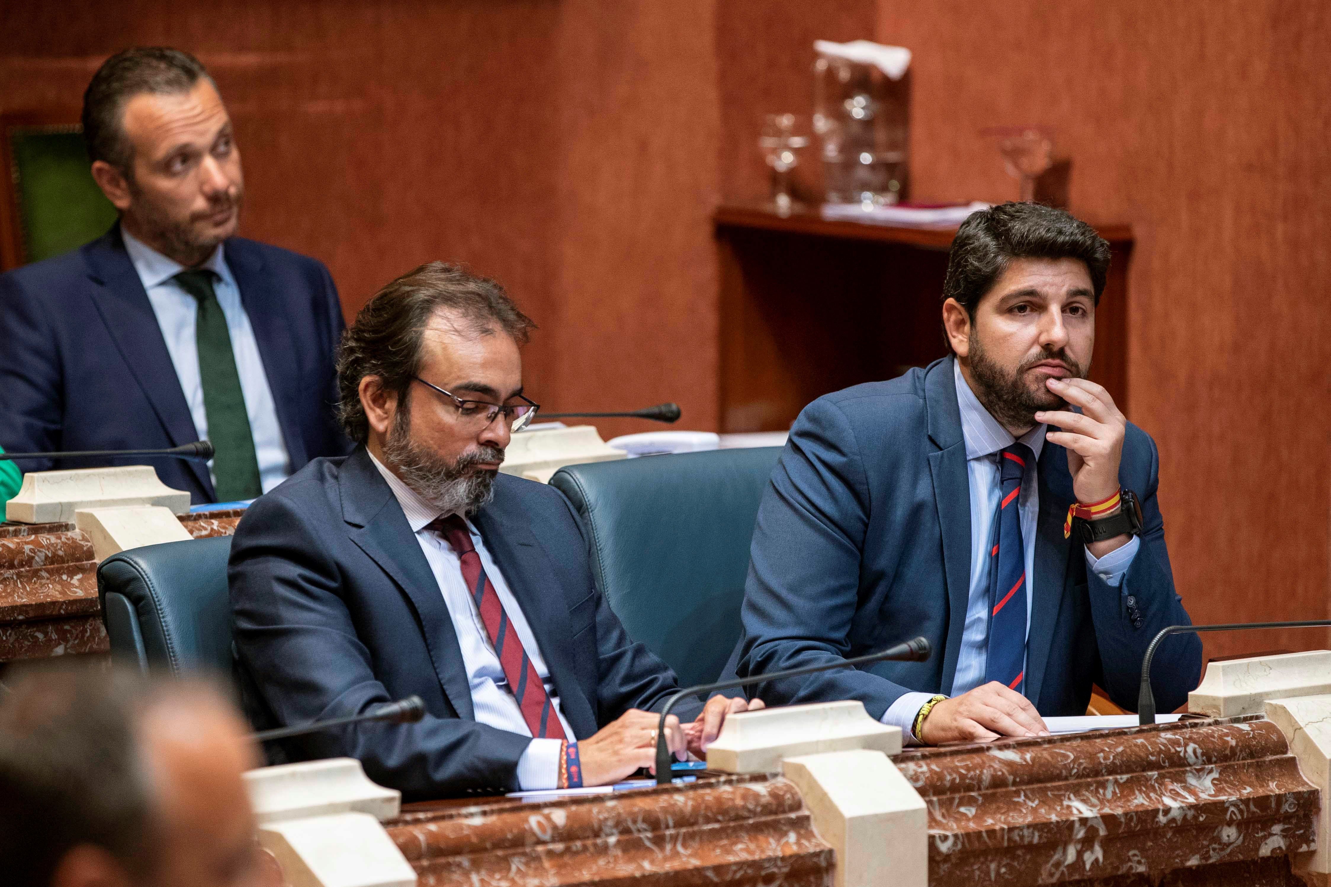 López Miras: "Hablamos con un miembro de la dirección nacional de Vox que nos aseguró la abstención" López Miras: "Hablamos con un miembro de la dirección nacional de Vox que nos aseguró la abstención"