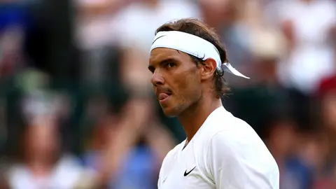 Nadal, contrariado en el parido contra Kyrgios Nadal, contrariado en el parido contra Kyrgios