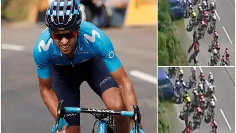 La polémica caída de Mikel Landa en el Tour de Francia La polémica caída de Mikel Landa en el Tour de Francia