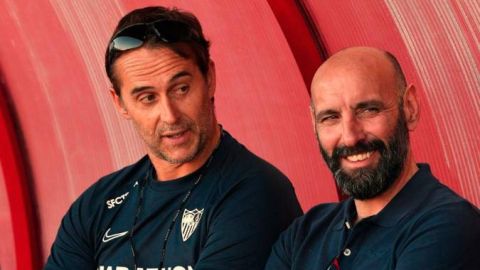 Julen Lopetegui con Monchi. 