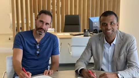 Maheta Molango y Vicente Moreno Real Mallorca