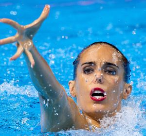 Ona Carbonell, durante el sólo libre que le sirvió para llevarse la plata Ona Carbonell, durante el sólo libre que le sirvió para llevarse la plata