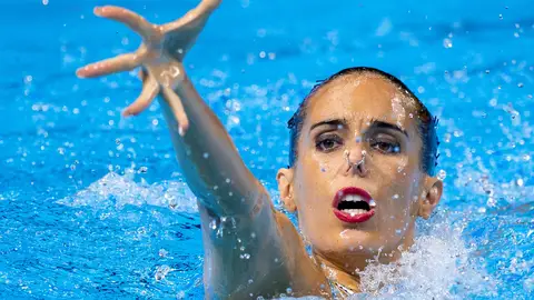 Ona Carbonell, durante el sólo libre que le sirvió para llevarse la plata Ona Carbonell, durante el sólo libre que le sirvió para llevarse la plata