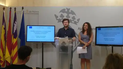 Alberto Jarabo, portavoz del Ayuntamiento de Palma, durante la rueda de prensa. URBANISMO