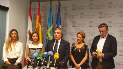Rueda de prensa en el Ayuntamiento de Gij&oacute;n