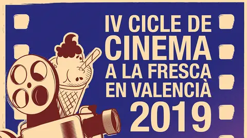 Cartel del IV Ciclo de cien al aire libre en valenciano. Cartel del IV Ciclo de cien al aire libre en valenciano.