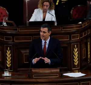 Pedro Sánchez en su investidura Pedro Sánchez en su investidura