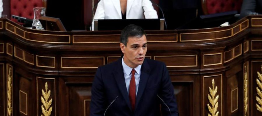El presidente del Gobierno en funciones, Pedro Sánchez, en el Congreso El presidente del Gobierno en funciones, Pedro Sánchez, en el Congreso