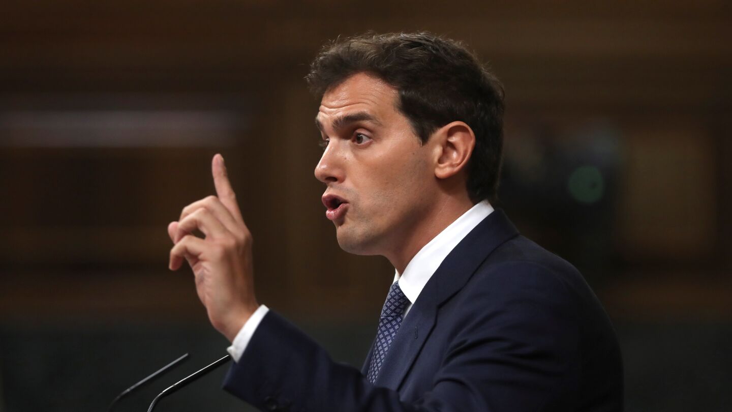 Albert Rivera, en la tribuna del Congreso de los Diputados