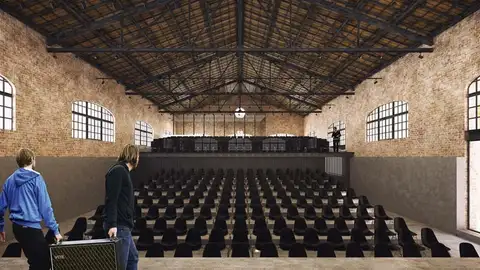 Recreación virtual del interior Nave cultural Parque Central