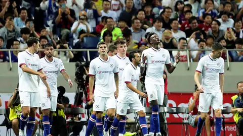 Los jugadores del Chelsea celebran un gol Los jugadores del Chelsea celebran un gol