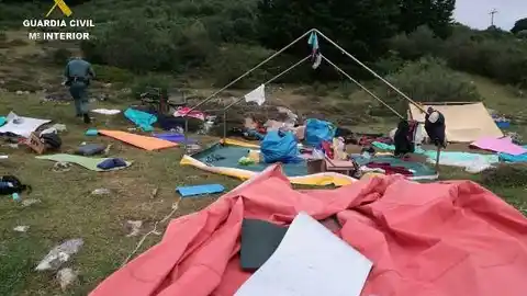 Campamentos afectados por las tormentas Actuación de la Guardia Civil