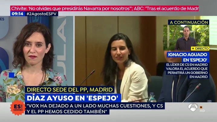 Ayuso y Aguado confirman que Ciudadanos tendrá la Vicepresidencia y cinco consejerías en la Comunidad de Madrid Ayuso y Aguado confirman que Ciudadanos tendrá la Vicepresidencia y cinco consejerías en la Comunidad de Madrid