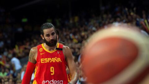 Ricky Rubio con la Selecci&oacute;n espa&ntilde;ola