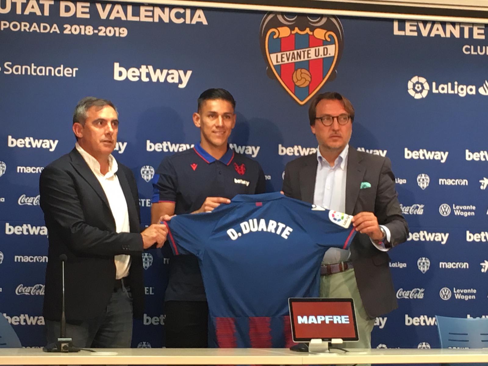 Óscar Duarte: "Tuve más ofertas pero cuando llegó el Levante UD ni lo dudé" Óscar Duarte: "Tuve más ofertas pero cuando llegó el Levante UD ni lo dudé"