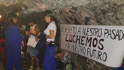 Algunos de los vecinos encerrados el a&ntilde;o pasado en la mina de Almaden 