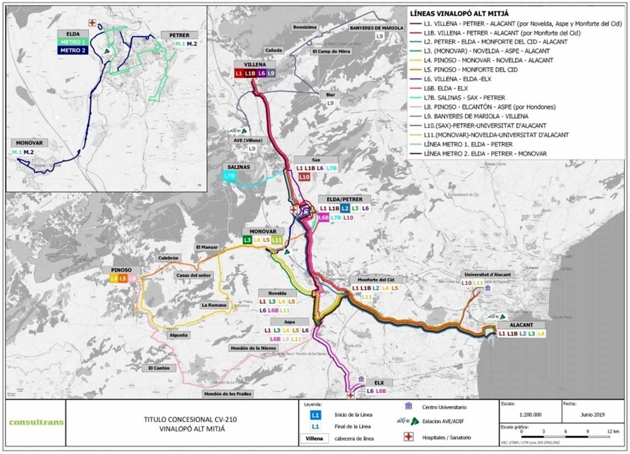 La Generalitat proyecta un nuevo servicio de transporte en las comarcas del Vinalopó para atender a más de 843.000 habitantes La Generalitat proyecta un nuevo servicio de transporte en las comarcas del Vinalopó para atender a más de 843.000 habitantes