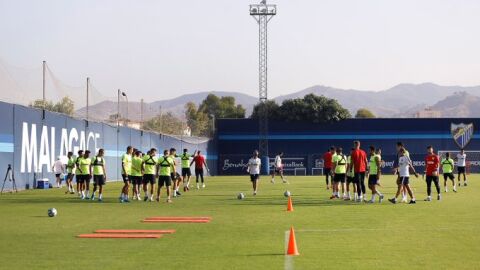Entrenamiento de pretemporada del M&aacute;laga CF