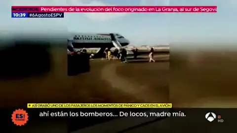 Así fue la imprudente evacuación del avión en Valencia Así fue la imprudente evacuación del avión en Valencia