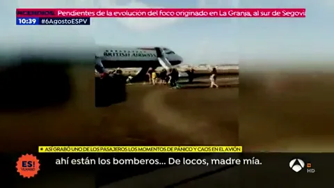 Así fue la imprudente evacuación del avión en Valencia Así fue la imprudente evacuación del avión en Valencia