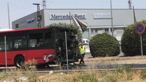Autob&uacute;s Granada Incendio