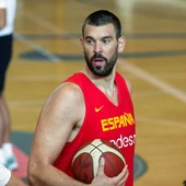Marc Gasol en uno de los entrenamientos con la Selección Española Marc Gasol en uno de los entrenamientos con la Selección Española
