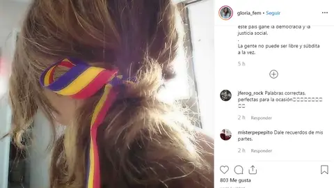 El mensaje de la vicepresidenta balear en su Instagram El mensaje de la vicepresidenta balear en su Instagram